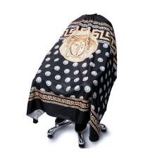Перукарська накидка пеньюар для клієнта Logo Versace водостійкий нейлон, 140х160 см