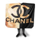 Перукарська накидка пеньюар для клієнта логотип Chanel водостійкий нейлон, 140х160 см