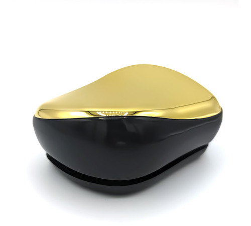 Гребінець для волосся Tangle Teezer Compact глянсовий чорно-золотий