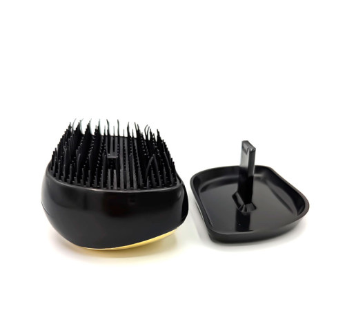 Гребінець для волосся Tangle Teezer Compact глянсовий чорно-золотий