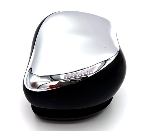 Расческа для волос Tangle Teezer Compact глянцевая черно-серебряная