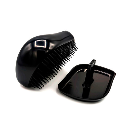 Расческа для волос Tangle Teezer Compact глянцевая черно-серебряная
