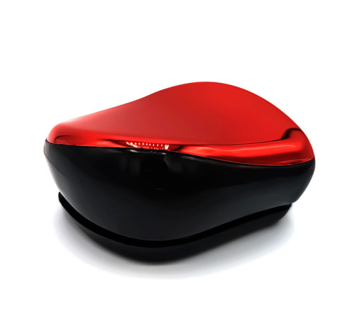 Расческа для волос Tangle Teezer Compact глянцевая черно-красная