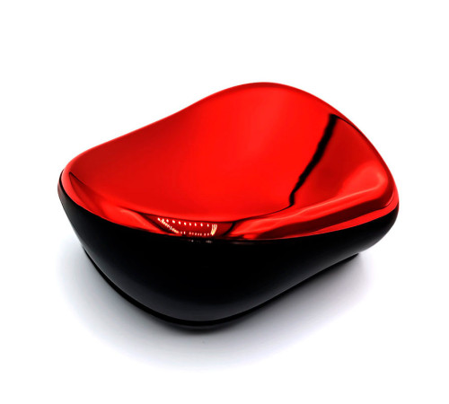 Расческа для волос Tangle Teezer Compact глянцевая черно-красная