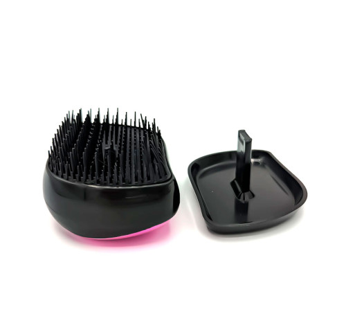 Гребінець для волосся Tangle Teezer Compact матовий чорно-рожевий