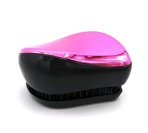Расческа для волос Tangle Teezer Compact глянцевая черно-розовая