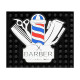 Термостойкий коврик для плойки, утюга с лого Barber резиновый парикмахерский (45x30 см)