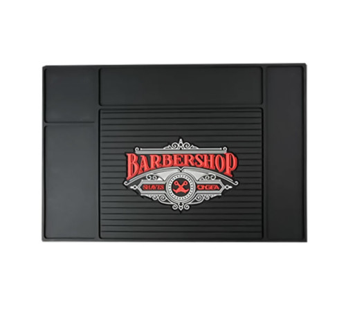 Термостійкий килимок для плойки, праски гумовий перукарський Barbershop (45х30)