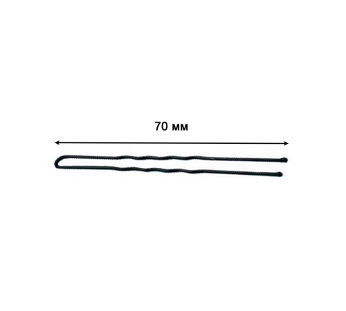 Шпильки для волосся Hair Pins хвилясті 70 мм чорні