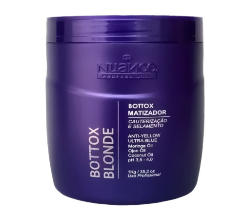 Ботокс Nuance Bttox Matizador Blonde Anti-Yellow для блонду та освітленого волосся, 1000 мл (заводська)