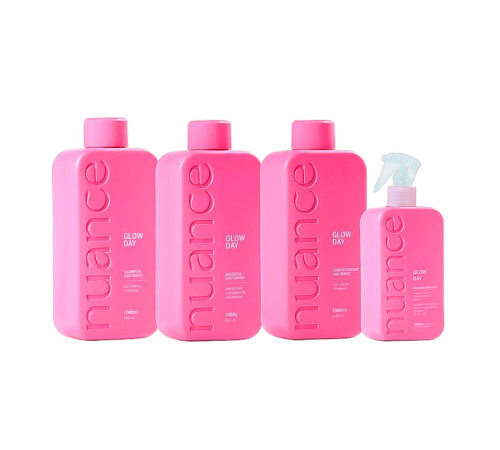 Набір для холодного відновлення волосся Nuance Glow Day Kit, 1000/1000/1000/500 мл (заводські)