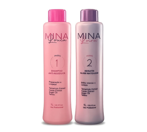 Набір кератину Nuance Mina Loira Gloss Matizador, 100/200 г (розлив)