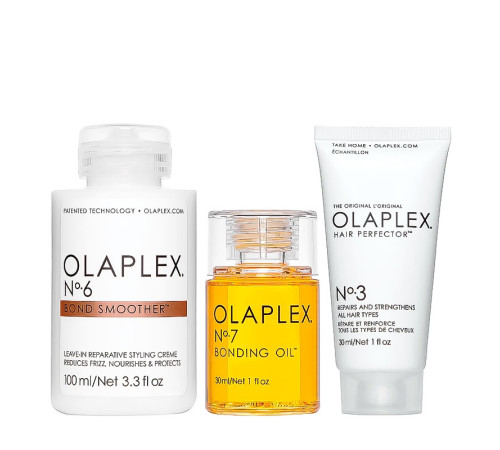 Набір Olaplex Smooth & Shine Kit для сяйва та гладкості волосся (маска 30 мл, крем 100 мл, олія 30 мл)