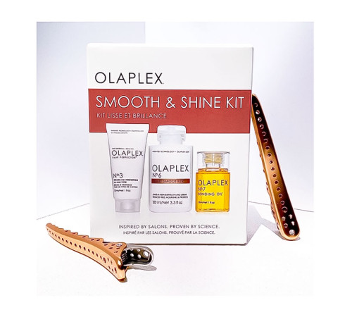 Набір Olaplex Smooth & Shine Kit для сяйва та гладкості волосся (маска 30 мл, крем 100 мл, олія 30 мл)