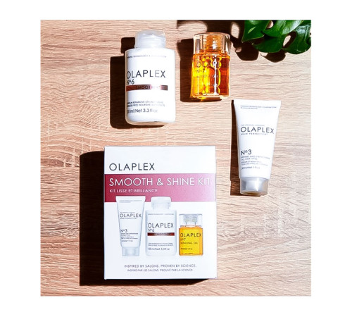 Набір Olaplex Smooth & Shine Kit для сяйва та гладкості волосся (маска 30 мл, крем 100 мл, олія 30 мл)
