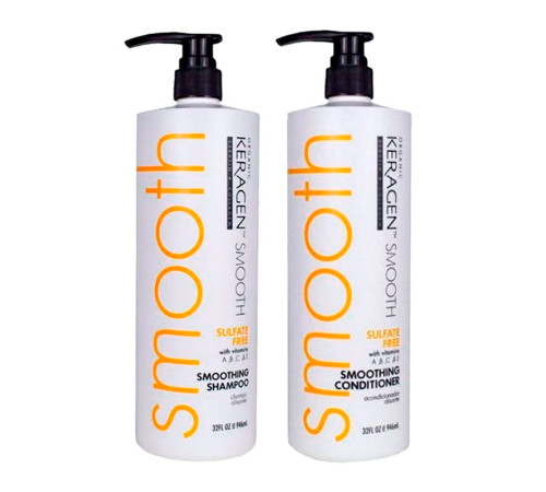 Набір Organic Keragen Smoothing безсульфатний шампунь і кондиціонер з кератином, 2х100 г (розлив)