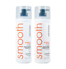 Набір Organic Keragen Smoothing безсульфатний шампунь і кондиціонер з кератином, 2х100 г (розлив)