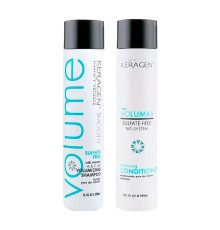 Набір Organic Keragen Volumizing шампунь та кондиціонер для об'єму волосся з кератином, 2х298 мл