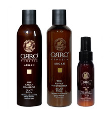 Набір ORRO TRIO Venezia The Argan шампунь, кондиціонер та спрей-маска з маслом аргани, 250/250/50 мл