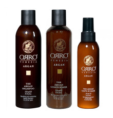 Набір ORRO TRIO Venezia The Argan шампунь, кондиціонер та спрей-маска з маслом аргани, 250/250/150 мл