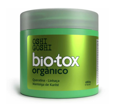 Ботокс Oshi Goshi Bio-Tox Organico Queratina Manteiga de Karite для розгладжування та відновлення волосся, 480 г