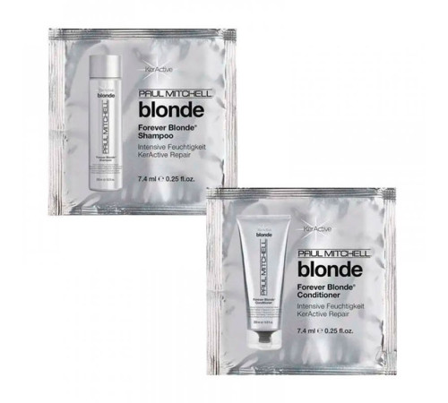Набір Paul Mitchell Forever Blonde шампунь і кондиціонер для світлого і фарбованого волосся, 2х7,4 мл (саше)