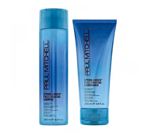 Набір Paul Mitchell Spring Loaded Frizz-Fighting шампунь і кондиціонер для кучерявого та в'юнкого волосся, 2х7,4 мл (саше)