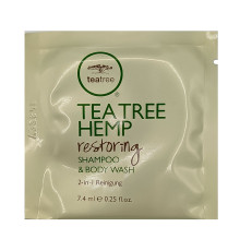 Відновлюючий шампунь та гель для душу Paul Mitchell Tea Tree Hemp Restoring Shampoo & Body Wash, 7,4 мл (саше)