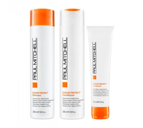 Набір для фарбованного волосся Paul Mitchell Color Protect шампунь, кондиціонер та маска для захисту кольору, 300/300/150 мл