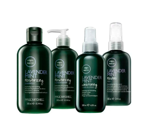 Набір Paul Mitchell Lavender Mint Moisturizing шампунь, кондиціонер, спрей та молочко, 300/300/200/100 мл