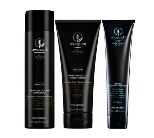 Набор Paul Mitchell Awapuhi Wild Ginger Mirrorsmooth увлажняющие шампунь, кондиционер и маска, 250/200/150 мл