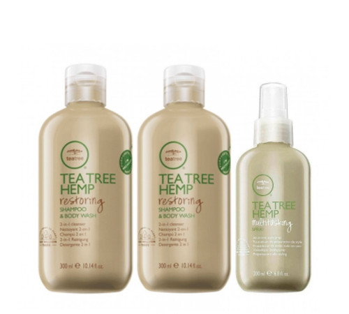 Набір Paul Mitchell Tea Tree Hemp шампунь-гель для душу, що відновлює, кондиціонер-лосьйон для тіла і спрей для волосся, 300/300/200 мл