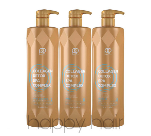 Набір для кератинового випрямлення Paul Oscar Collagen Detox SPA Complex