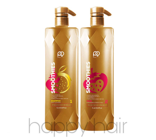 Набір для кератинового випрямлення Paul Oscar Smoothies Smooth & Silky Strawberry