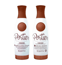 Набір Portier Cacao Thermo Smoothing для кератинового випрямлення волосся, 2х100 г (розлив)