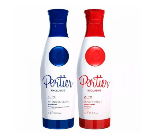 Набір Portier Exclusive для кератинового випрямлення, 2х200 г (розлив)