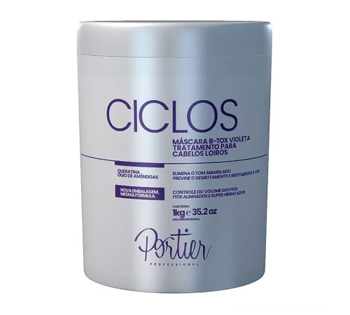 Ботокс для волосся Portier Ciclos Violet B-TOX Маsk, 1000 мл (заводська)