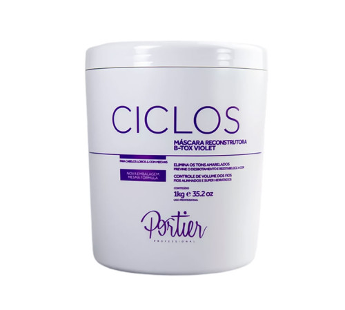 Ботокс для волосся Portier Ciclos Violet B-TOX Маsk, 1000 мл (заводська)