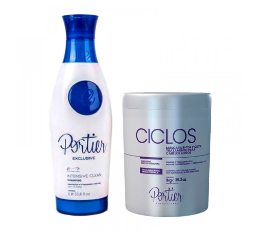 Набір ботоксу для волосся Portier Ciclos Violet B-TOX Маsk, 100/200 г (розлив)