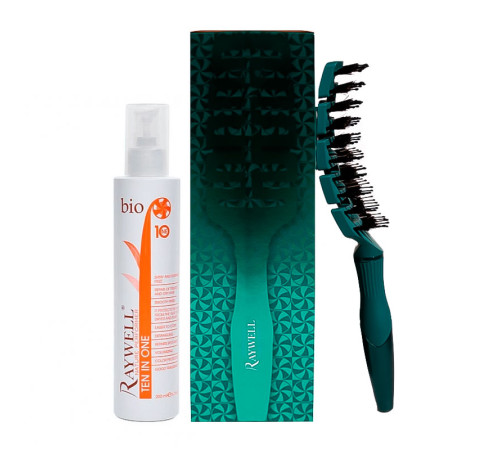 Набір RAYWELL BIO для догляду за волоссям (молочко 10 в 1 200 мл + щітка Max Pro Detangler Brush)