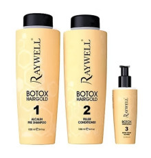 Набір для відновлення волосся Raywell Botоx Hairgold Kit, 1000/1000/150 мл