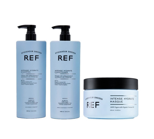  Набор "Увлажнение волос" REF TRIO Intense Hydrate шампунь+кондиционер+маска, 500/500/200 г (разлив)
