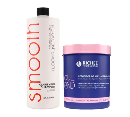 Набор бoтoкca для волос Richee Soul Blond, 2х1000 мл (заводские)