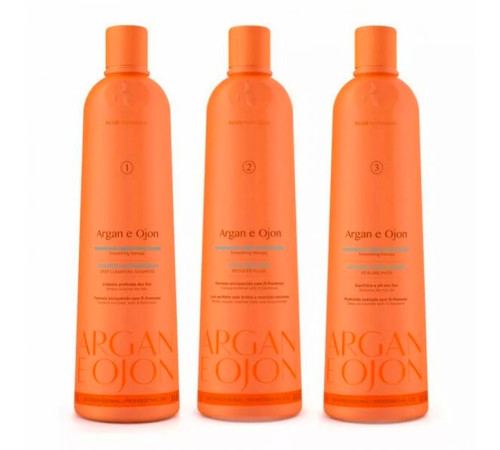 Набір Richee Argan E Ojon для кератинового випрямлення, 3х100 г (розлив)