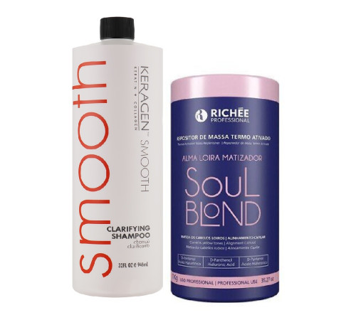 Набор бoтoкca для волос Richee Soul Blond, 2х1000 мл (заводские)