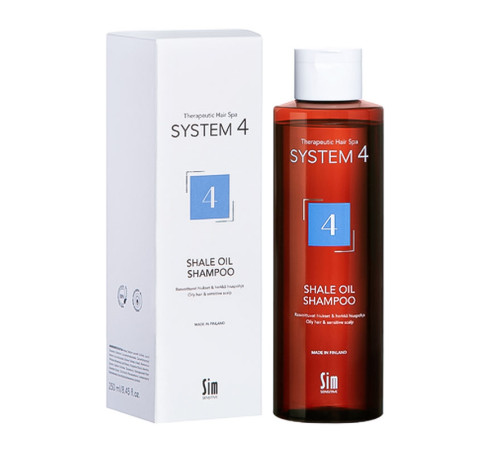 Шампунь Sim Sensitive System 4 №4 Shale Oil Shampoo для жирных волос и чувствительной кожи головы, 250 мл