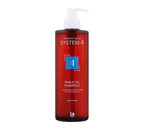 Шампунь Sim Sensitive System 4 №4 Shale Oil Shampoo для жирных волос и чувствительной кожи головы, 500 мл