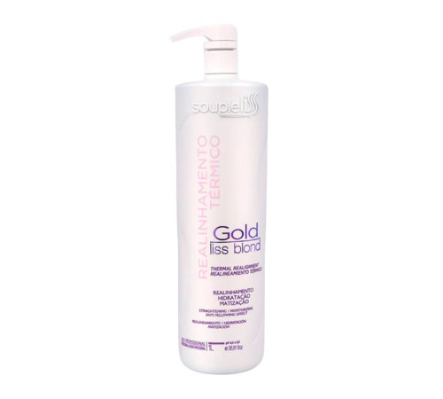 Кератин SoupleLiss Gold Liss Blond для випрямлення блонду з антижовтим ефектом, 50 г (розлив)