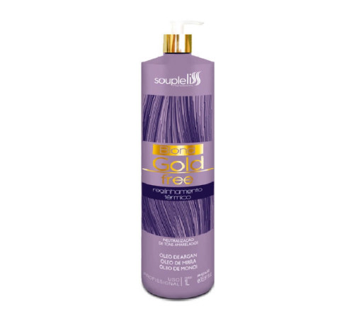 Фіолетова нанопластика для волосся SoupleLiss Gold Free Blond для випрямлення блонду