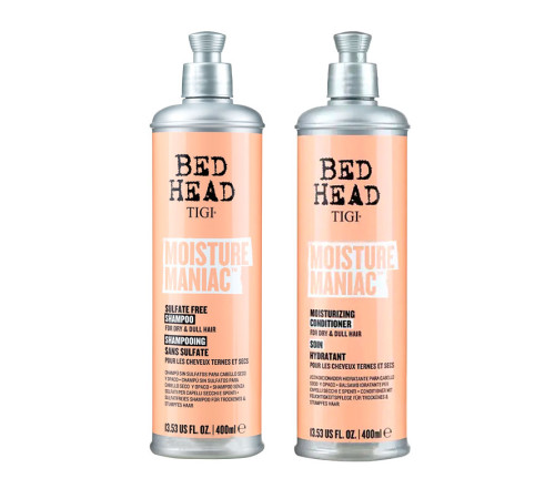 Набір Tigi Bed Head Moisture Maniac безсульфатний шампунь та кондиціонер для сухого волосся 2х400 мл